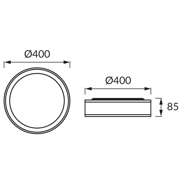 Sypialniany plafon Salma 4405 Ideus okrągły okrągły metalowy biały