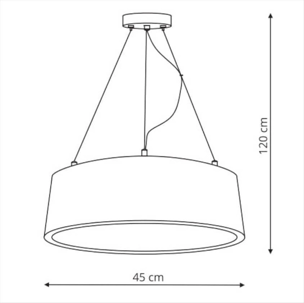 LAMPA wisząca MALAGA LP-622/1P WH Light Prestige metalowa OPRAWA zwis LED 24W 3000K okrągły biały