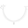 Lampa magnetyczna do jadalni Magnetic M0036Z Maxlight LED 20W 2700-5000K lina biała
