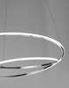 Designerska lampa wisząca Lanus nad łóżko LED 29W srebrna