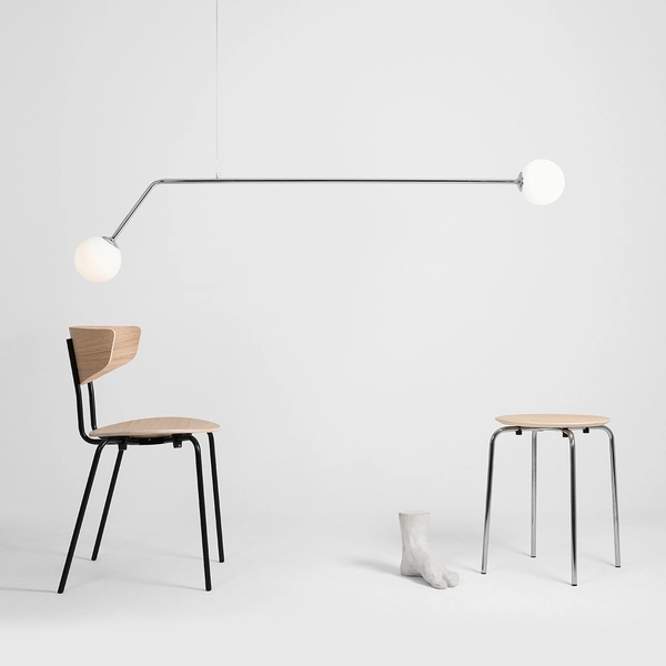 Lampa wisząca Pure 1064H4 Aldex 2-punktowe kule balls do jadalni chrom