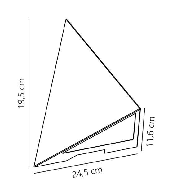 Trójkątny kinkiet zewnętrzny KONIT 2320651003 IP44 przed dom czarny