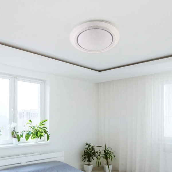 Sufitowa lampa z kryształkami ADELA 328816 LED 72W 3000-6000K IP44 biała