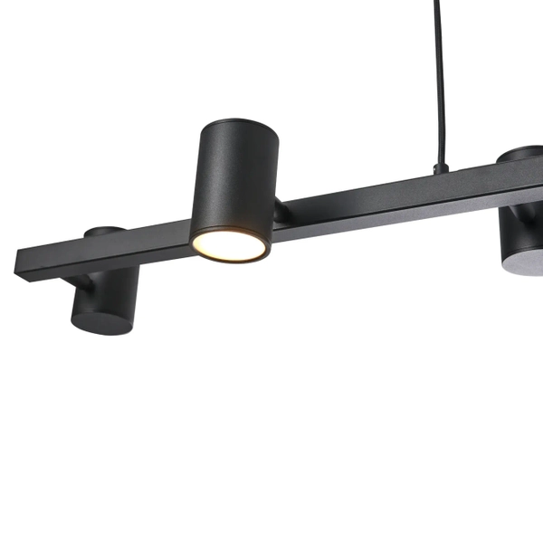 Wielopunktowa lampa wisząca Noe PL0111-BK Yaskr listwa do kuchni czarna