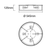 Sufitowa lampa do jadalni Zalindro PL Cromo 54 OR86010 tuba chrom