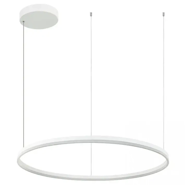 Minimalistyczna wisząca lampa 20265 LED 83W 3000K obręcz biała