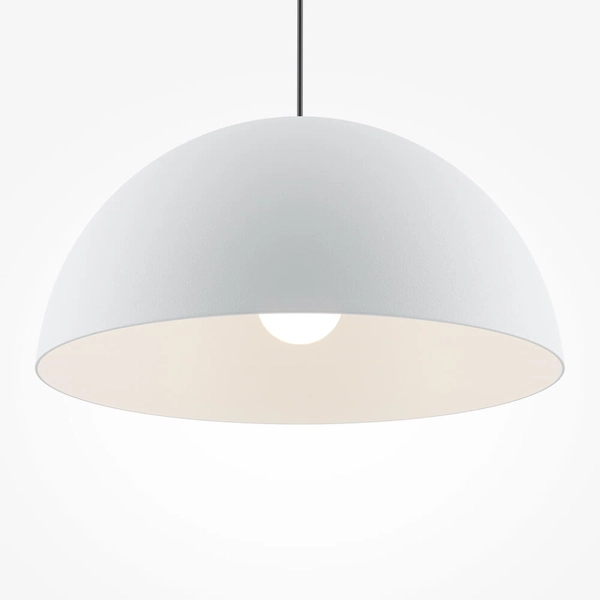 Zwisająca lampa sypialniana Basic colors MOD168PL-01W Maytoni kopuła biały