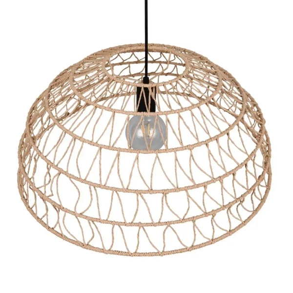 Salonowa lampa wisząca boho PAULETTE R36141026 czarny brązowy