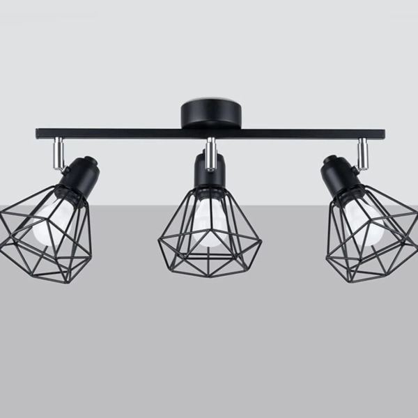 Lampa sufitowa ARTEMIS czarna SL.1107 industrialna 3xE14 druciana