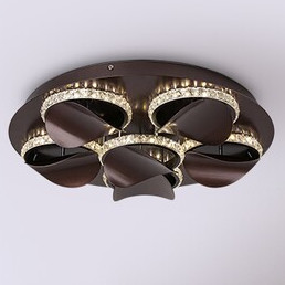 Glamour LAMPA plafon CAPRIANA 5051 Rabalux sufitowa OPRAWA metalowa LED 36W 4000K plafoniera pierścienie z kryształkami brązowe