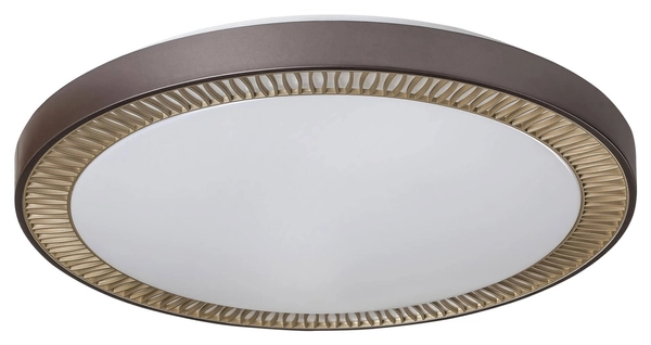 LAMPA sufitowa MATEA 3000 Rabalux okrągła OPRAWA plafon LED 40W 3000K - 6000K z pilotem plafoniera brązowa