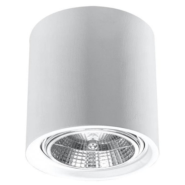 Natynkowa lampa sypialniana SL.0841 ceramiczna tuba biała
