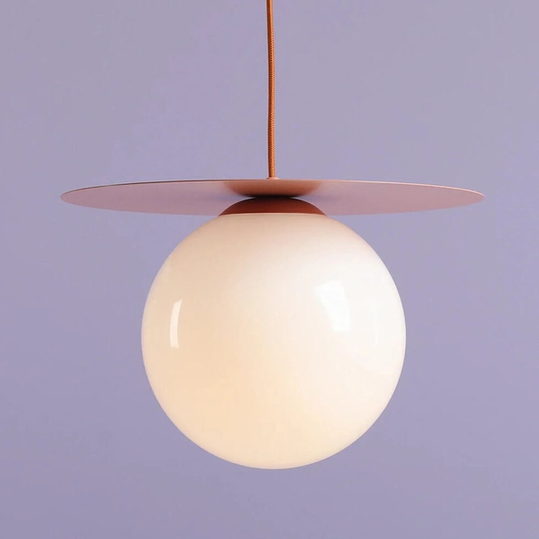 Wisząca lampa do salonu Loop 1125G11_L Aldex szklana kula koralowy