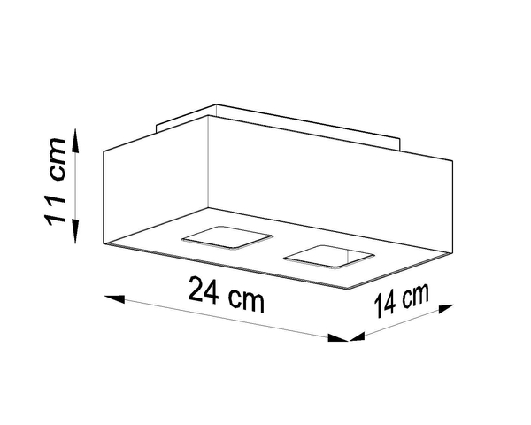 Downlight LAMPA sufitowa SL.0071 prostokątna OPRAWA metalowa czarna