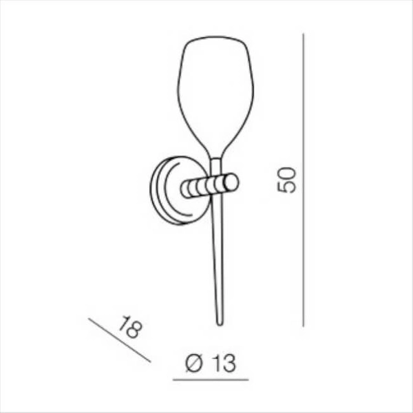 Czarna lampa ścienna Izza do przedpokoju kielichowa