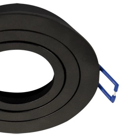 Czarny wpust do zabudowy Luba 04042 metalowa lampa podtynkowa