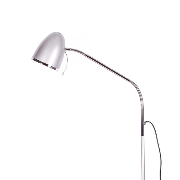 Stojąca lampa salonowa Kajtek K-MT-201 na podłogę srebrna