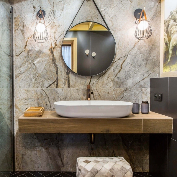 Kinkiet LAMPA ścienna BACOLI LP-1212/1W BK Light Prestige metalowa OPRAWA druciana klatka na skórzanym pasku czarna