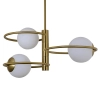 Molekułowa sufitowa lampa Dorado LP-002/3C ring mleczne kule złoty