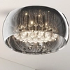 Plafon LAMPA sufitowa CRYSTAL C0076-06X-F4FZ Zumaline szklana OPRAWA z kryształkami krople deszcz chrom