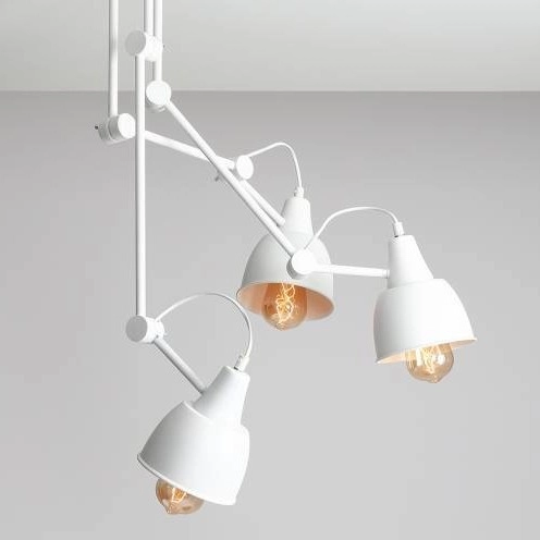 Industrialna lampa sufitowa AIDA 814PL_E Aldex regulowana nad łóżko biała