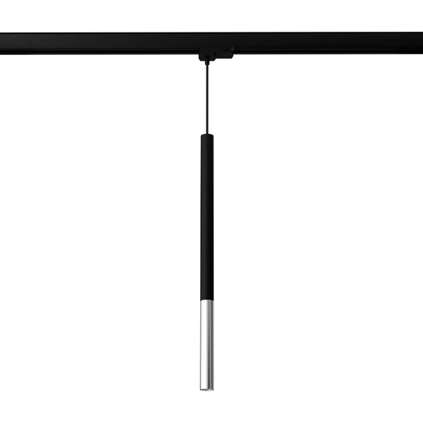 3-fazowa lampa wisząca z żarówką MOZAICA MYL.00023 rurka czarny chrom