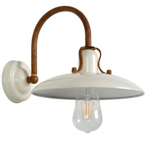 Retro lampa ścienna Romer 30276/01/38 metalowa hol beżowa brązowa