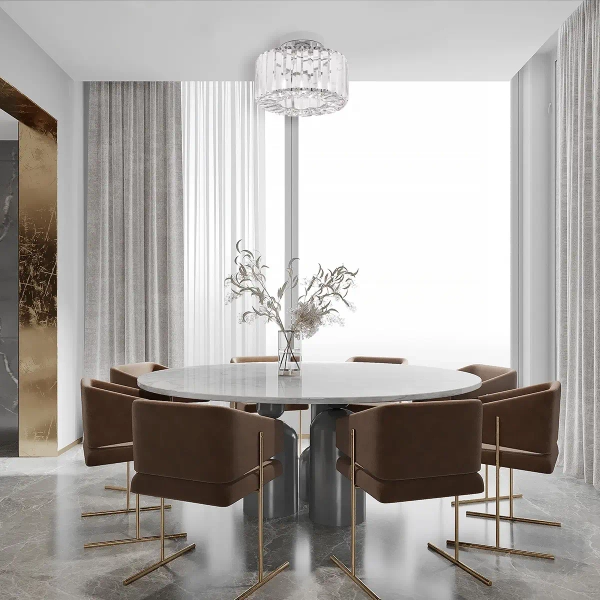 Glamour plafon natynkowy Vetro LP-2910/1C CH okrągły chrom