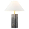 Marmurowa lampa stołowa Orleans T01487BR-WH z abażurem mosiądz
