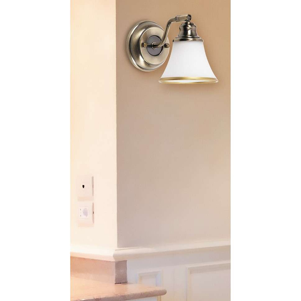Klasyczna LAMPA ścienna GRANDO 6545 Rabalux klosz OPRAWA dzwon kinkiet bell retro patyna