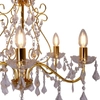 Pałacowy żyrandol glamour Lucia świecznikowy złoty crystal