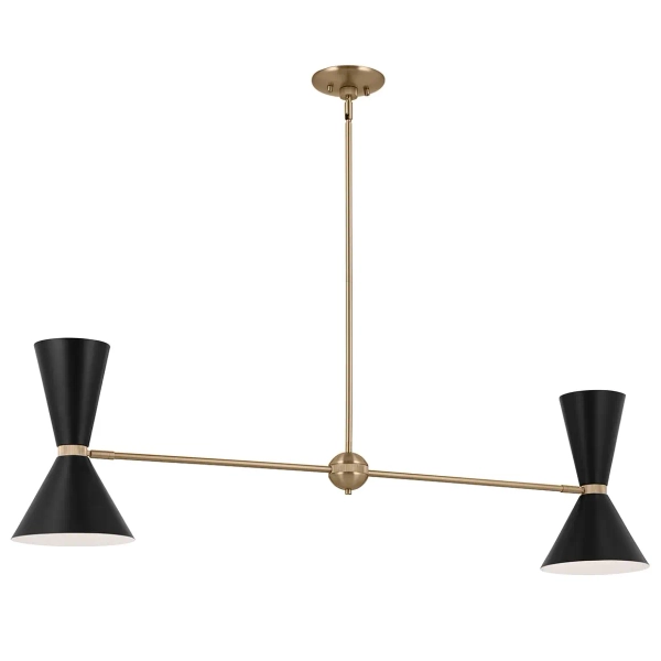 Podwójna lampa wisząca nad stół Phix KL-PHIX-2-LINEAR-CBB regulowana czarna