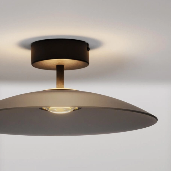 Lampa sufitowa do jadalni PECA LE44277 LED 12W 3000K talerz czarna szara