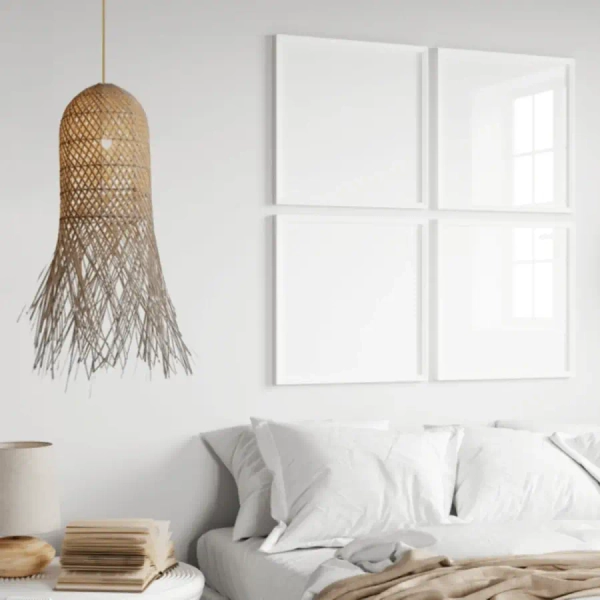 Lampa wisząca boho 23196 naturalny rattan do jadalni brązowy