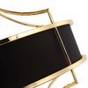 LAMPA okrągła Stesso Gold Nero M Orlicki Design wisząca OPRAWA w stylu klasycznym abażurowa czarna złota