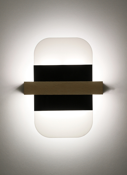 Kinkiet ścienny do salonu April 21-05878 Candellux 6W 4000K czarny biały