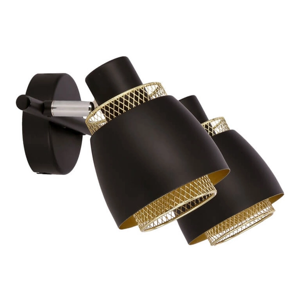 Industrialna lampa sufitowa Aleksandria 92-13743 czarny złoty