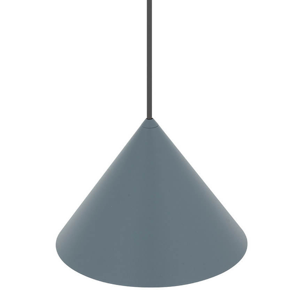 Metalowa lampa stożkowa ZENITH 11491 zwis szary błękit