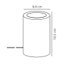 Nocna lampka do sypialni Siv 45875003 marmurowa czarna
