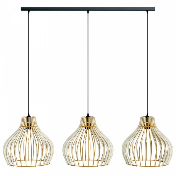 3-płomienna lampa wisząca 137623620583 skandynawska drewno