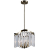 LAMPA wisząca SABRIGA PND-44544-3 Italux glamour OPRAWA metalowy ZWIS kryształki brąz przezroczyste