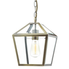 Wisząca lampa Churchill CHU0175 Dar Lighting latarenka antyczny mosiądz
