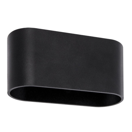LAMPA ścienna TOBIAS 03961 Ideus metalowa OPRAWA kinkiet owalny loft czarny