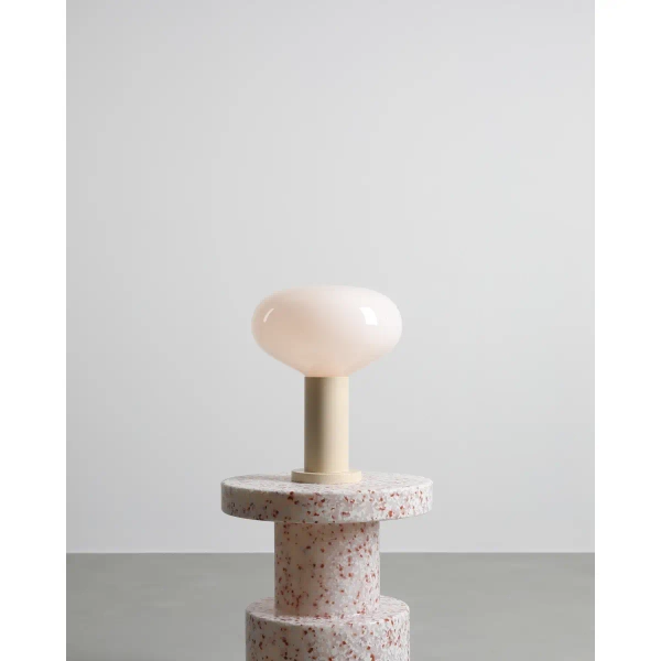 Kulista stołowa lampa do salonu Flo Table Cream M 7000B9_M beżowa