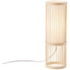 Stołowa lampa tuba Nori 92769/09 Brilliant bambusowa boho biała beż