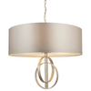 Wisząca lampa okrągła L&-195215 Light& do jadalni na łańcuchu szara