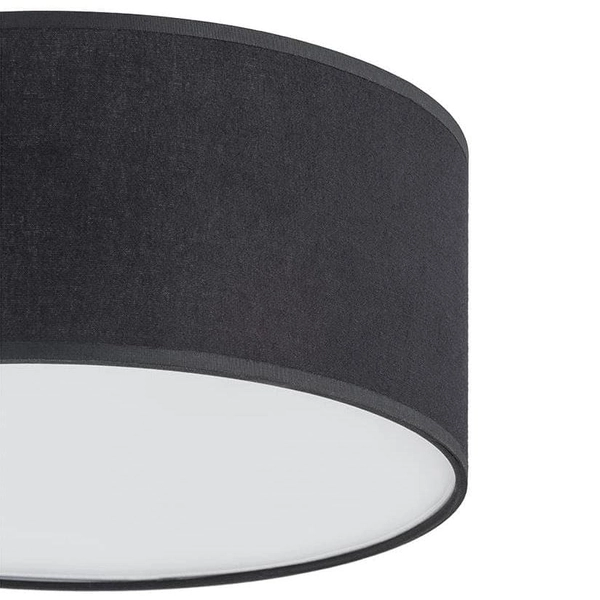 Plafon natynkowy okrągły Rondo 3335 TK Lighting z tkaniny czarny biały
