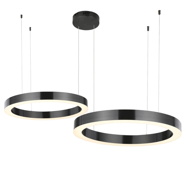 Wisząca lampa salonowa CIRCLE ST-8848-40+100 black LED 72W 3000K czarny