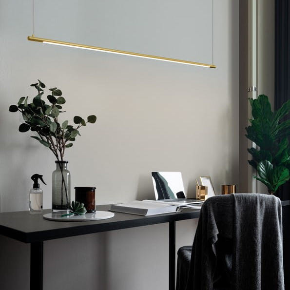 Wisząca LAMPA listwa BUGA LE41356 Luces Exclusivas minimalistyczna OPRAWA zwis LED 20W 3000K tuba złota