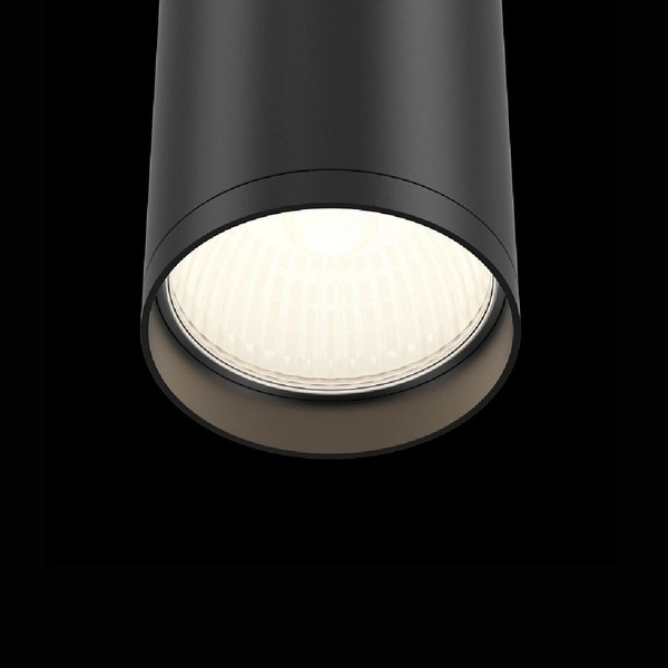 Spot lampa sufitowa plafon metalowa tuba downlight czarna FOCUS OUTLET